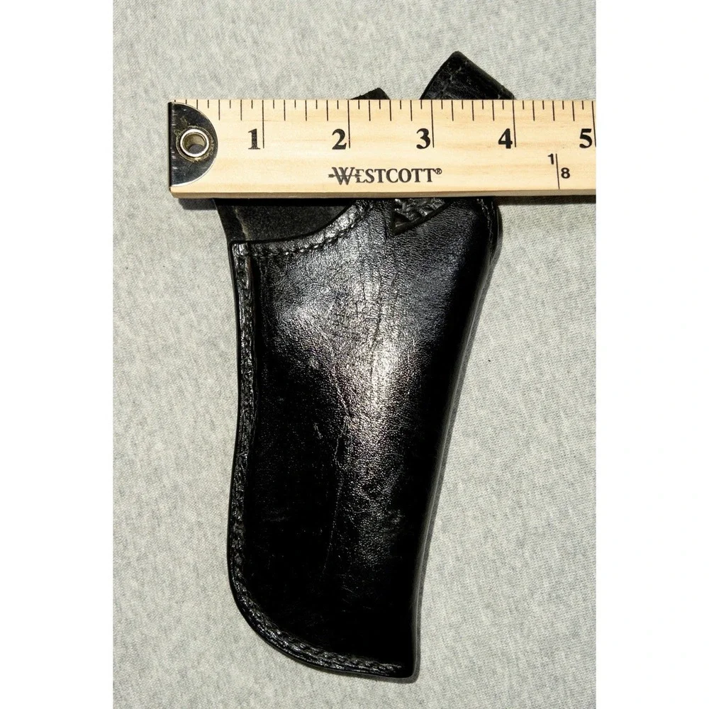 Sloans‎ Black Leather Holster Single Snap Tactical Outdoors Hunting Security